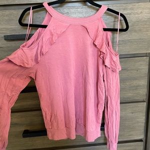 Cold shoulder sweater